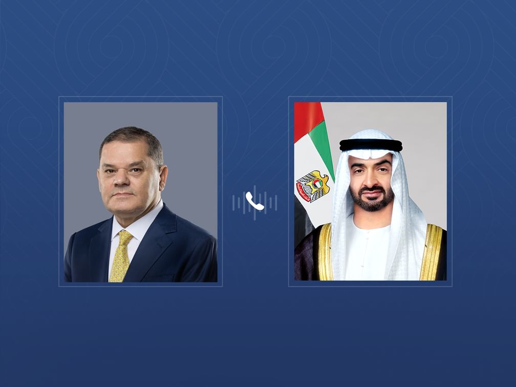 الدبيبة يؤكد تضامن ليبيا مع الإمارات خلال اتصال هاتفي مع محمد بن زايد ويدعو لوقف التصعيد في المنطقة